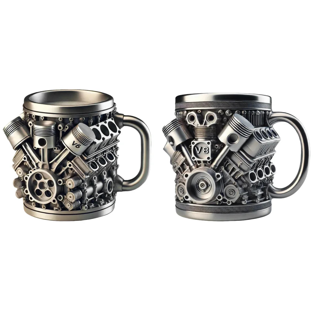1/2Pcs Unique Car Engine Coffee Cup Stainless Steel Cocktail Beer Mug Tea Cup Gifts for Men Car Lovers For Home And Office Bar