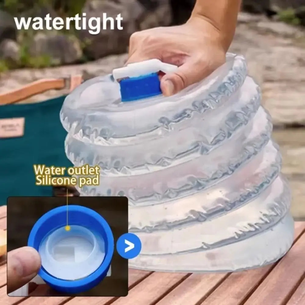 5/10/15L Folding Water Bucket Large Capacity with Faucet Water Bag Reusable Water Storage Container