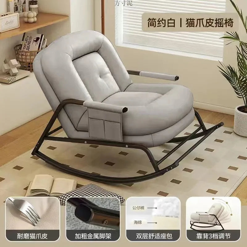AOLIVIYA Casual Foldable Reclining Lounge Chair For Living Room Office Relaxation With Adjustable Back B369258
