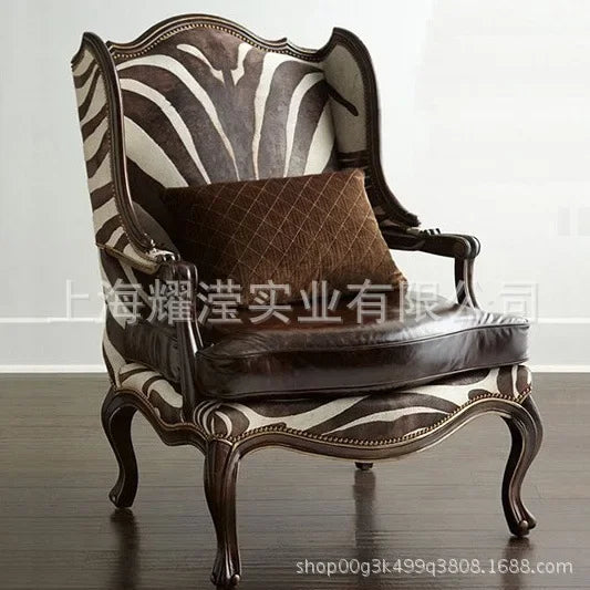 American solid wood tiger chair