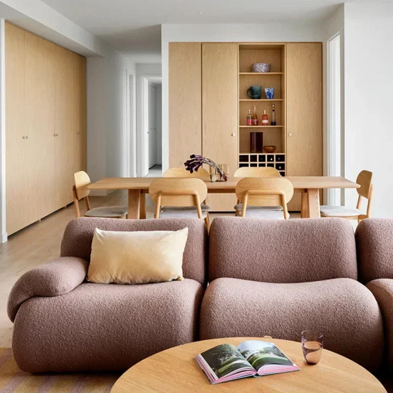 Elegant Large Living Room Sofas European Brown Double Puffs Compressed Sofas Recliner Nordic Designer Muebles Unique Furniture