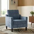AOOU Accent Chair Mid Century Modern Living Room Upholstered Chenille Armchair Reading Chair, Single Sofa Chair with Removable Cover & Wood Legs for Living Room, Bedroom