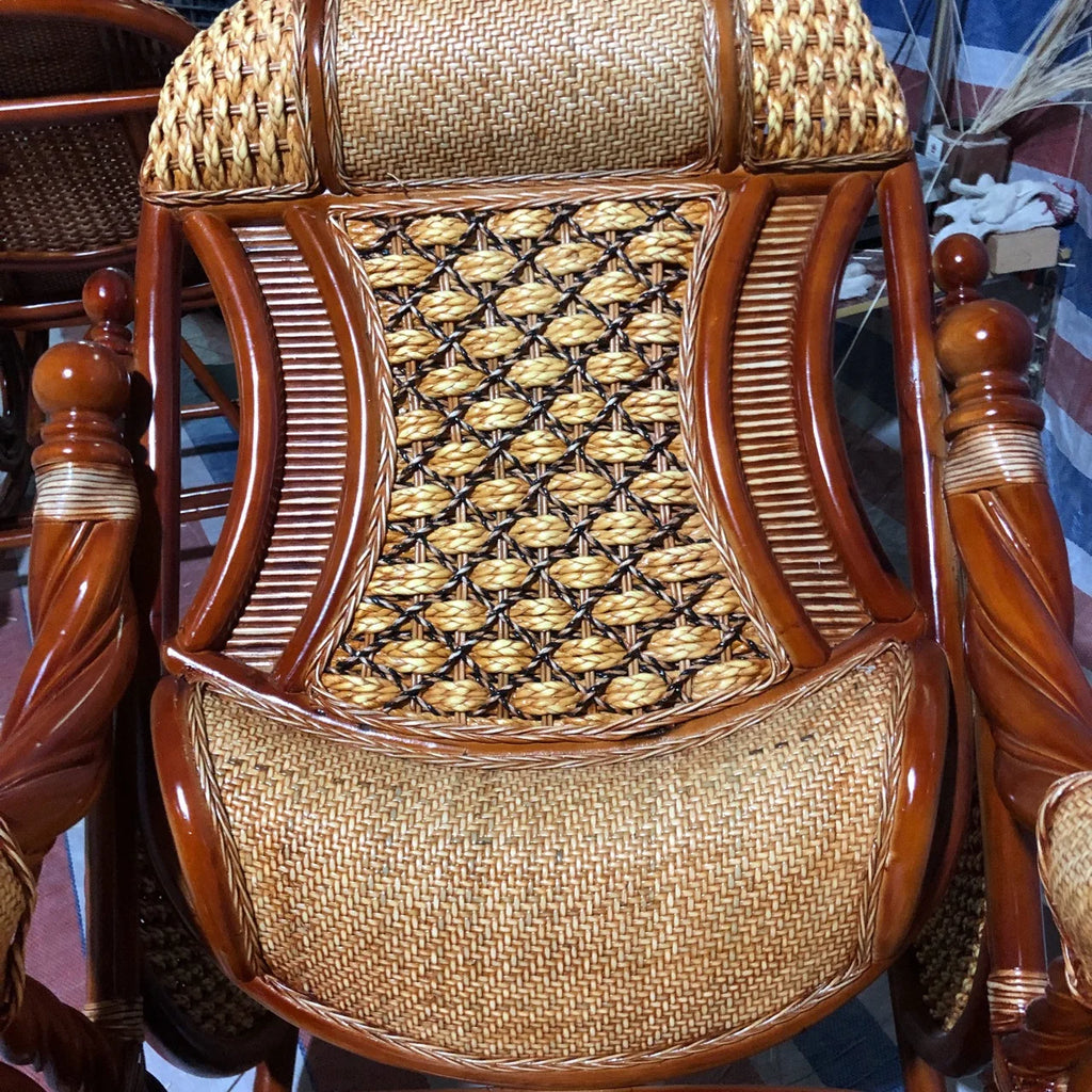 FG good-looking  woven natural rattan rocking chair rattan art furniture rattan products