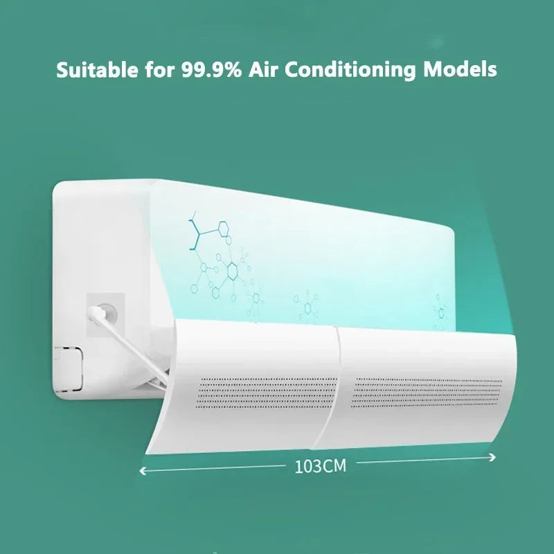 Air Conditioning Anti Direct Blowing Wind Shield Outlet Baffle Air Guide  Deflector Adjustable Punch Free Air Conditioner Covers