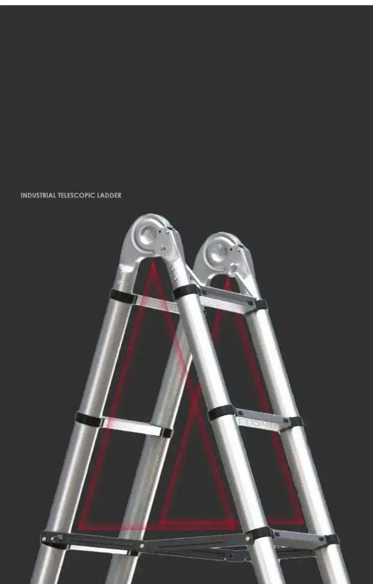 Alloy Telescopic Step Ladder Multi-functional Lifting Engineering Stairs Thickened Herringbone Ladders Folding Stairs