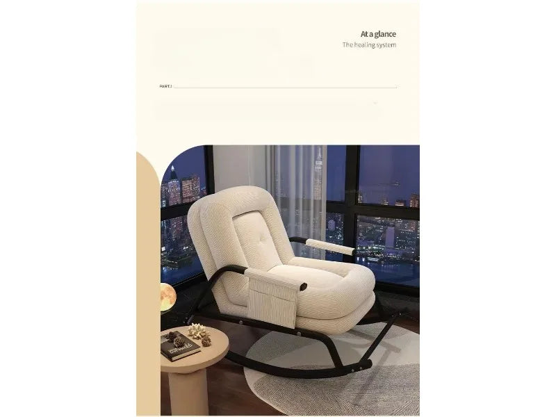 Lazy Rocking Chair Household Living Room Adult Balcony Leisure Bedroom Recliner Single Lazy Sofa Human Rocking Chair Muebles