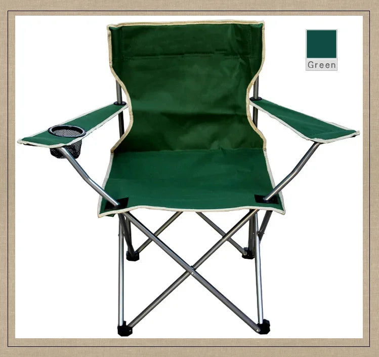 Portable Folding Camping Chair - with Cup Holder, Oxford Cloth ZM103
