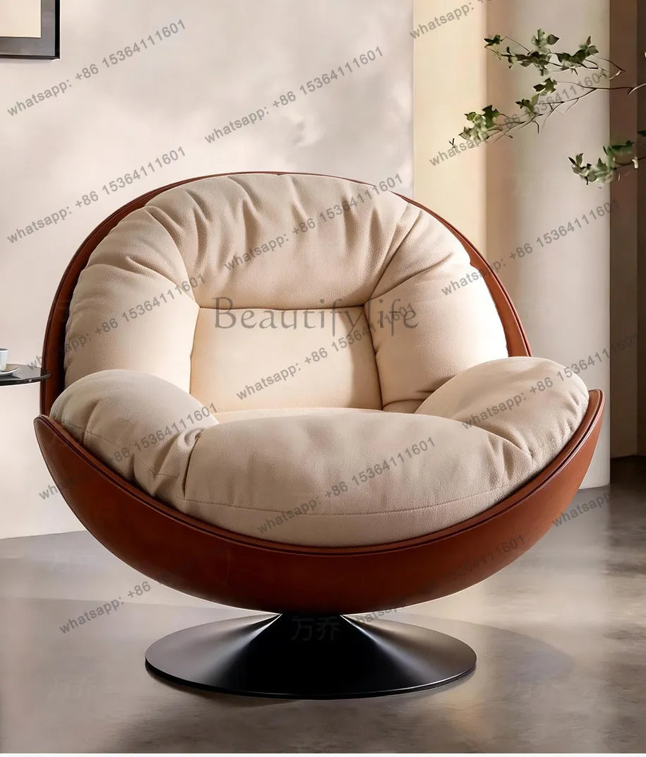 XX Light Luxury Modern Leisure Swivel Chair, Nordic Recliner Advanced Lazy
