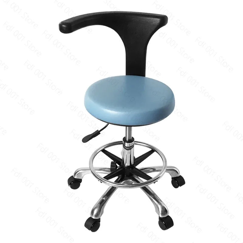 Dental Medical Stool Backrest Chair Swivel Lift Armrest for Nurse Doctor