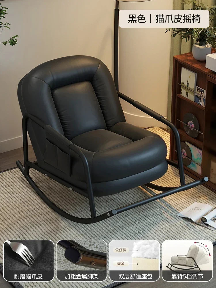 New Arrivals Lazy Sofa Rocking Chair Sofa Leisure Chair Living Room Single Rocking Chair Antique Style S51