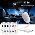 USB galaxy Projector Night Light 2-in-1 Mini Galaxy 360° Rotate Touch Control LED Starry Sky Ambient Lamp For Bedroom Car