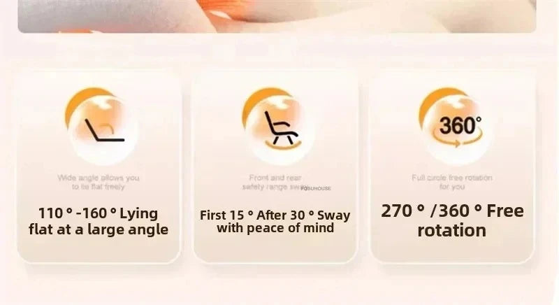 Modern Fabric Living Room Sofas Designer Living Room Furniture Leisure Lazy Sofa Bed Rocking Chair Nordic Home Rotating Recliner