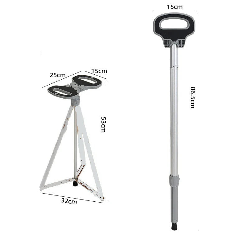Aluminium alloy Cane stool Climbing and hiking cane Elderly people taking walks for leisure Mountaineering and hiking tools