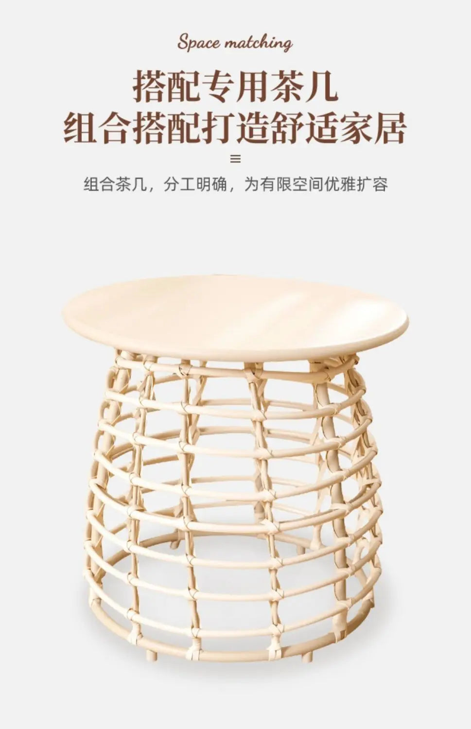Rattan woven rocking chair Home leisure creative nap balcony adult living room modern garden handmade lounge chair