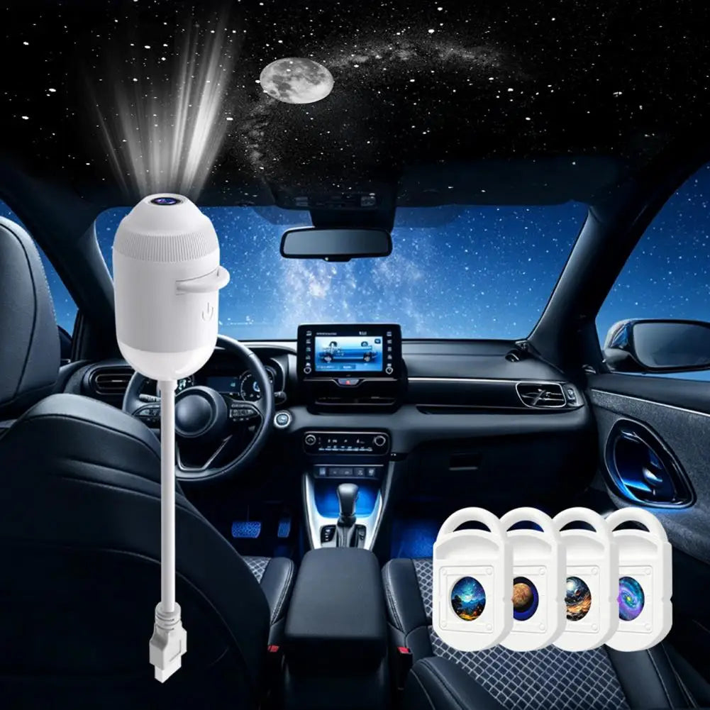 Car Roof Galaxy Night Light USB Star Projector Light 24 in 1 Touch Control Flexible Hose For Bedroom Auto Atmosphere Lamp