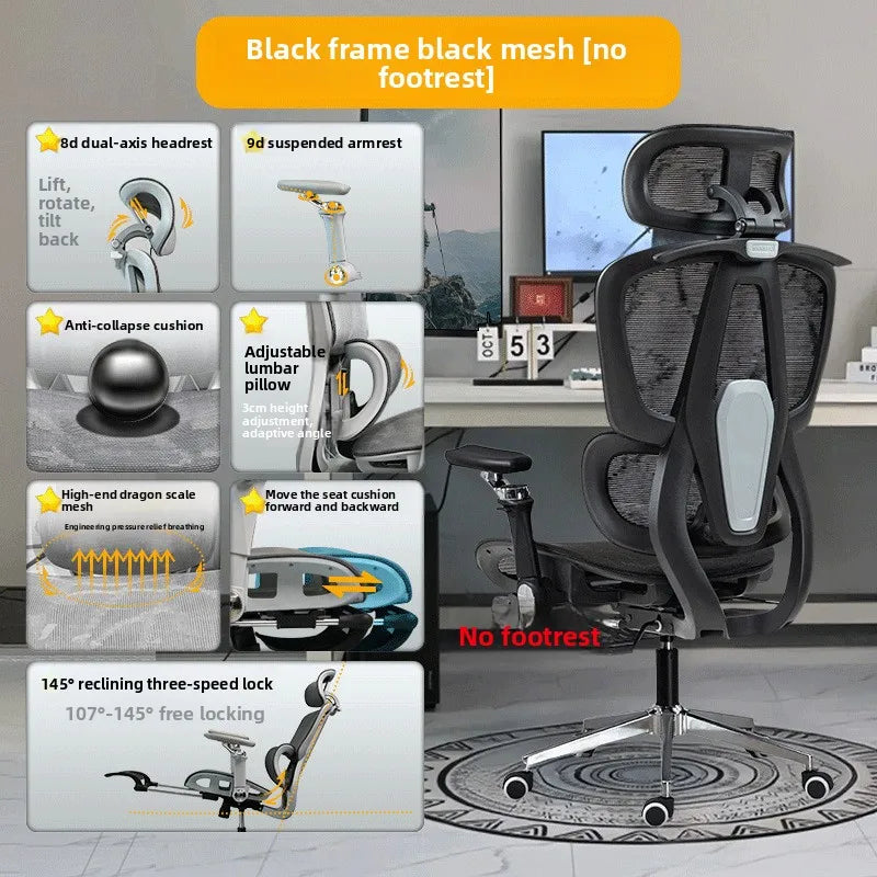Ergonomic 9D Armrests Computer Chair Office Chair Gaming Recliner Study Chair Home Use Comfortable Gaming Chair Office Furniture