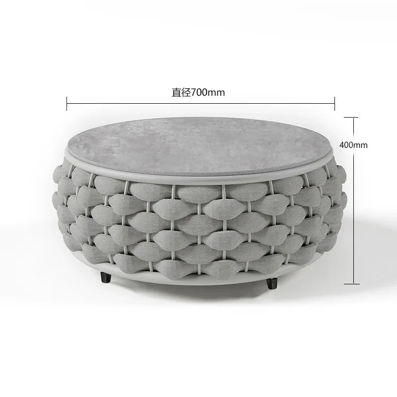 `Outdoor Rattan Sofa Coffee Table Set Waterproof UV Resistant Villa Courtyard Garden Terrace Leisure Wicker Patio Furniture`