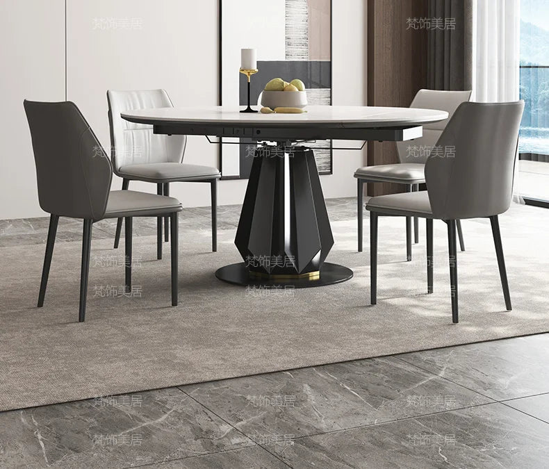 Restaurant White Dining Tables Nordic Design Italian Extensible Folding Table Set 4 Chairs Kitchen Mesas De Comedor Furniture