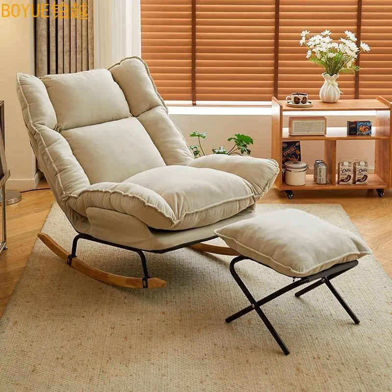 New soft rocking chair sofa balcony recliner bedroom living room chair leisure lunch break single