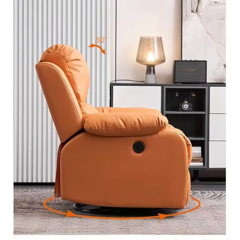 Hot-selling single seat 360 degree rotating electric rocking chair sofa recliner leather electric recliner