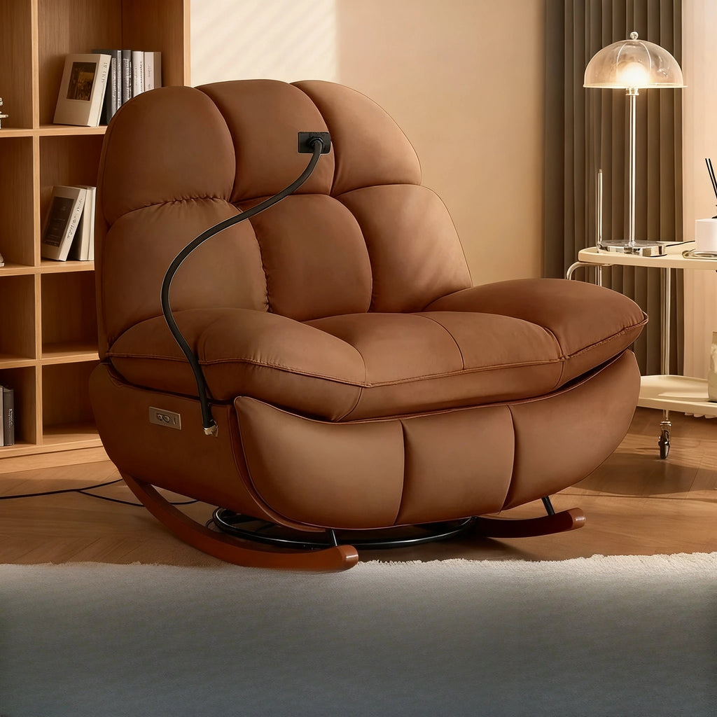 Smart Electric Lazy Sofa Recliner Single Leisure Chair with Sleep Function for Modern Living Room Lounge  Leather Sectional Sofa