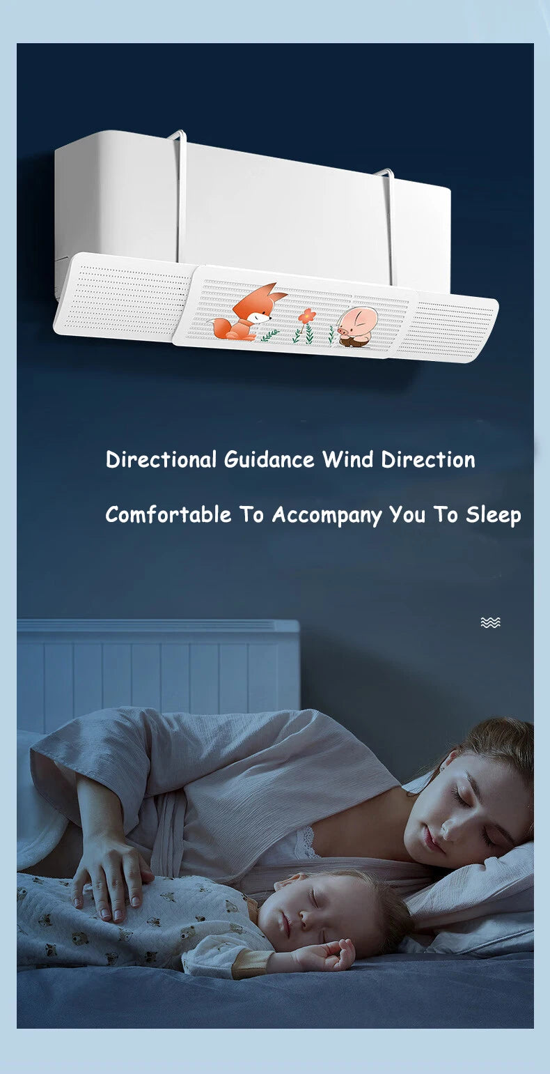 Universal Air Conditioner Wind Deflector Wall-mounted Air Conditioning Windshield Anti-Direct Blowing Retractable Outlet Baffle
