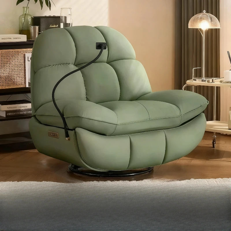 Smart Electric Lazy Sofa Recliner Single Leisure Chair with Sleep Function for Modern Living Room Lounge  Leather Sectional Sofa
