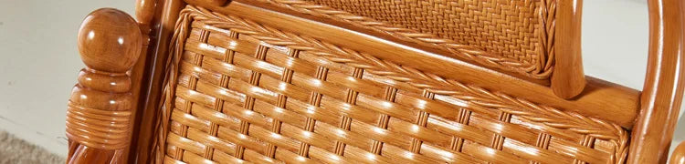 Rattan chair, rocking chair for the elderly, rocking chair for the lazy on the balcony, reclining chair, nap chair