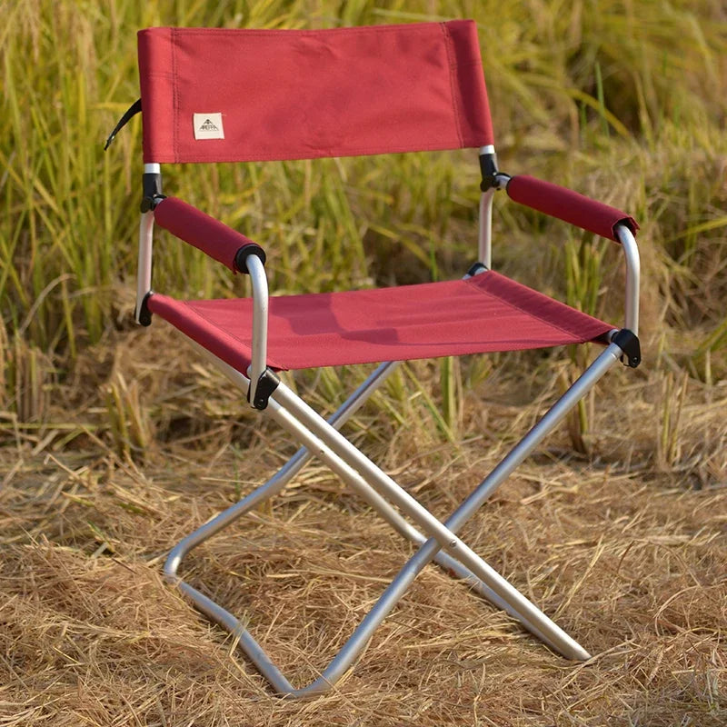 Outdoor folding chair portable ultra-light beach picnic aluminum alloy camping director space saving