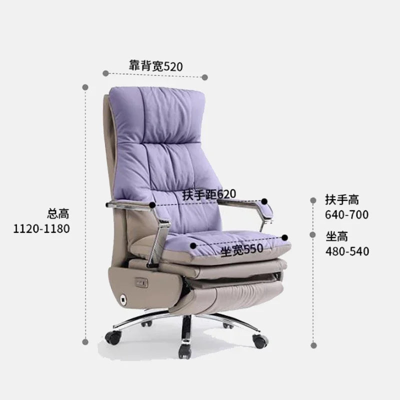 Luxurious Boss Office Chairs Armchair Relaxing Comfort Modern Office Chairs Recliner Sedentary Office Furniture Bureaustoel LLOC