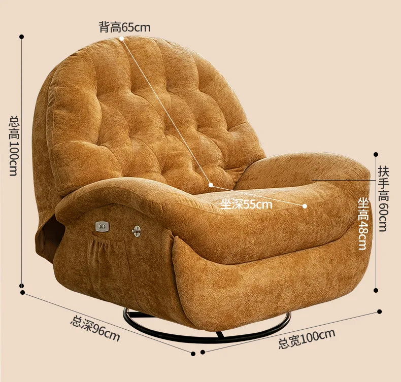 Multifunctional lazy sofa first class  living room sofa chair sleeping recliner electric single Internet celebrity