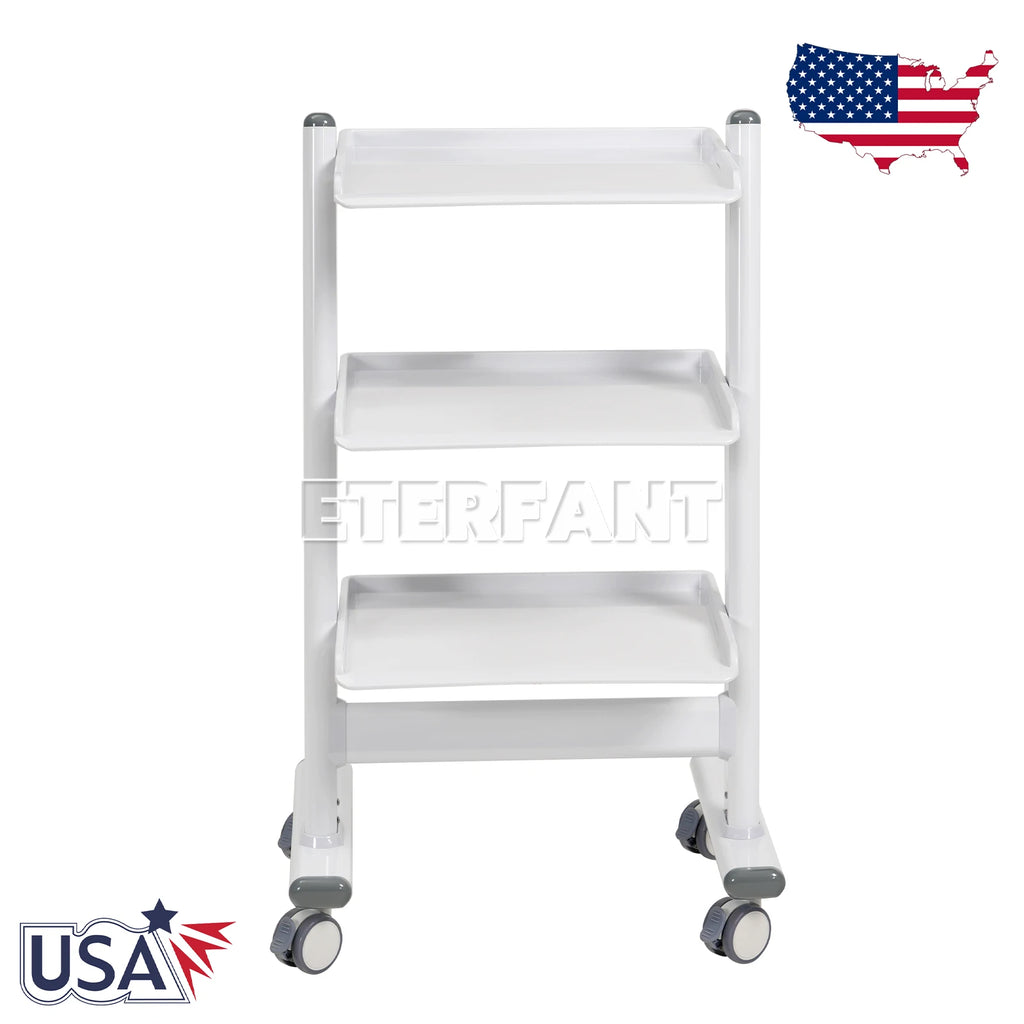 Dental Mobile Chair Black/Blue/Folding Chair with LED Light+Turbine Unit 4H PU/3Layer Trolley Cart Tool Mobile ABS with Socket