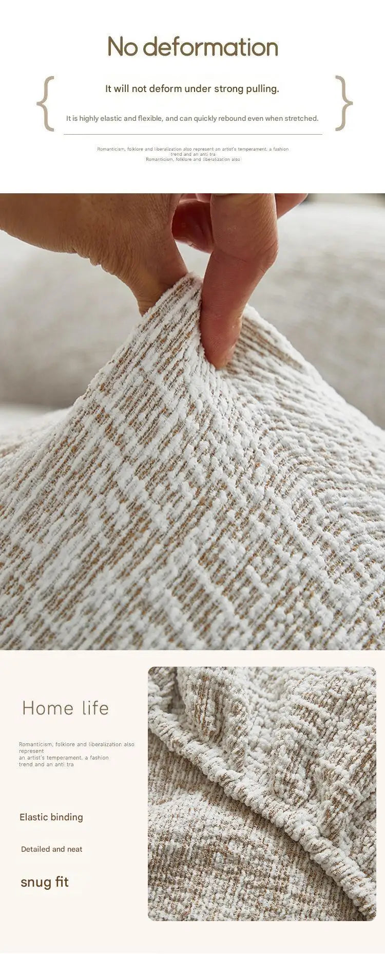 Stretch Recliner Chair Cover Faux Linen Chenille Lazy Boy Sofa Slipcover 360 Full Wrap Elastic Couch Protector Washable For Pets
