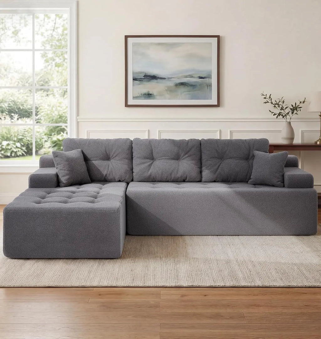 Modular Sectional Sofa Couches L-Shape Couch 3 Seat Modular Sofa Memory Foam Sectional Couches for Living Room,, Customized