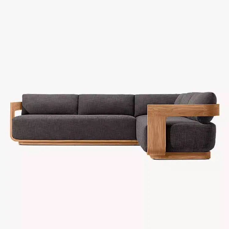 # Luxury Durable Minimalist Design Outdoor Teak Wood Furniture Modern Style Farmhouse Garden Sofa For Hotel Park