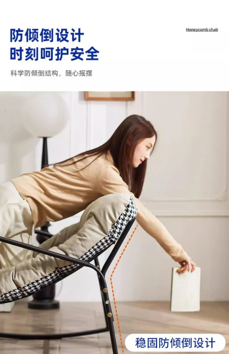 Double Rocking Chair Comfortable Recliner Adult Balcony Home Leisure Living Room Internet Celebrity Lazy Adult Nap Sofa Chair