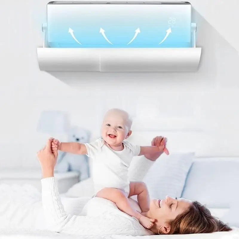J1HF Adjustable AirflowsDeflector Panel Wall Mounted Aircon Draft Shield OutletBaffle