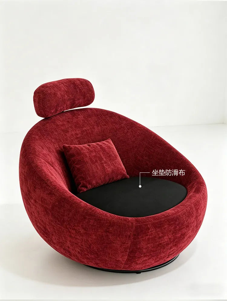 Beige Designer Sleeping Lounge Chair — Salon & Bedroom Recliner Modern