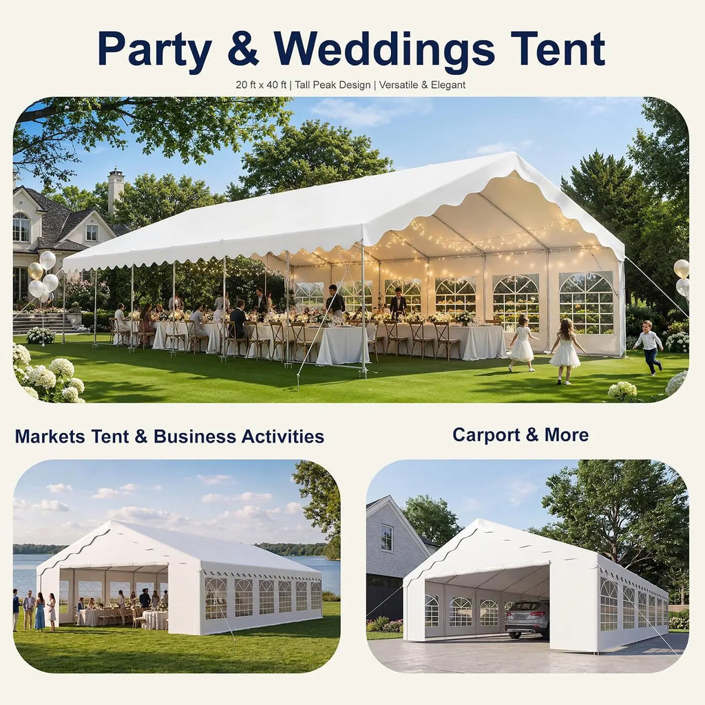 20x40 Party Tent Heavy-Duty,Tents for Parties Weddings Commercial, Customized