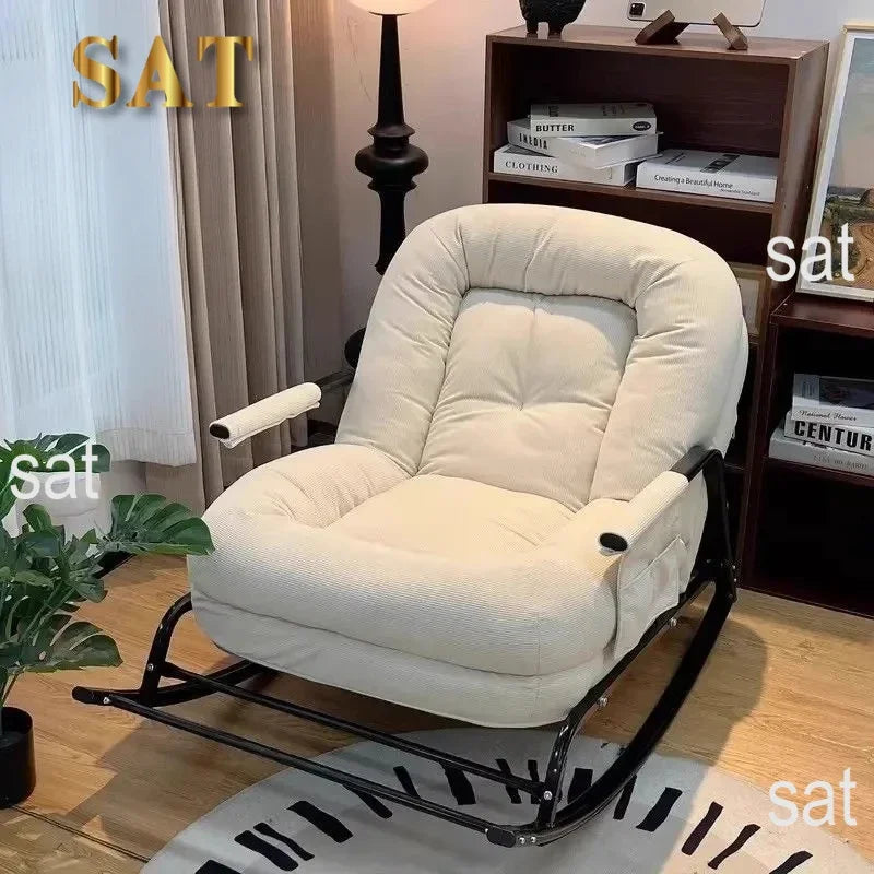 #Balcony Leisure Chair Light Luxury Single Rock Chair Sofa Bed Lounge Chair Adult Home
