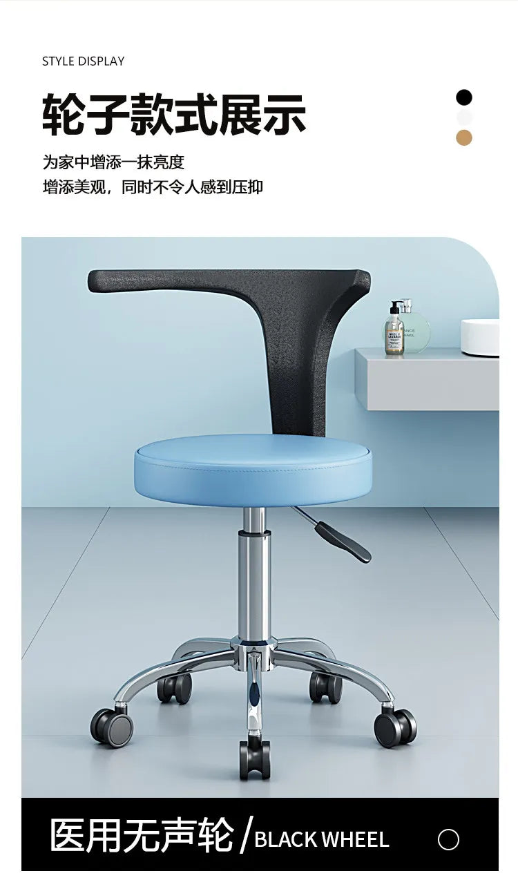 Professional Multifunctional Dental Chair 360°Swivel Adjustable Patient Seat with Soft Padding,Reclining Backrest for Clinic Use