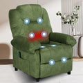 Overstuffed Push Back Recliner Chair for Living Room, Mid Century Fabric Heated Massaging Reclining Chair Small, Customized