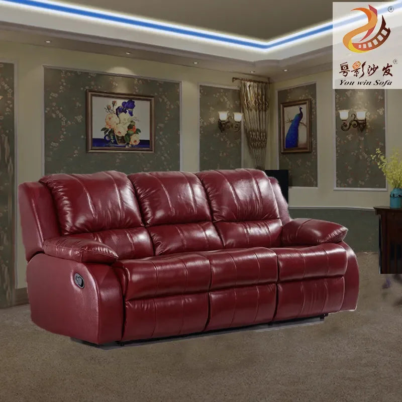 Electric Recliner Sofa Chair Multifunctional Leather Couch for Living Room Small Apartment Home Theater Comfortable Seating