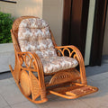 Natural rattan rocking chair elderly recliner balcony