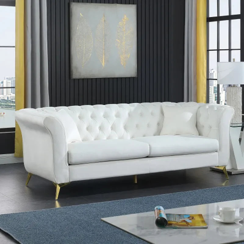 Modern Nordic Velvet 3 Seater Sofa Compact Fabric Couch for Small Living Room Light Luxury Designer Furniture