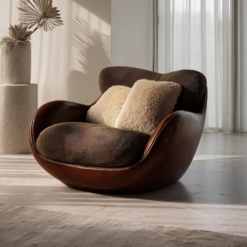 Design Meditation Living Room Chairs Swivel Recliners Back Stool Living Room Chairs Egg Lazy Fotel Bujany Home Furniture