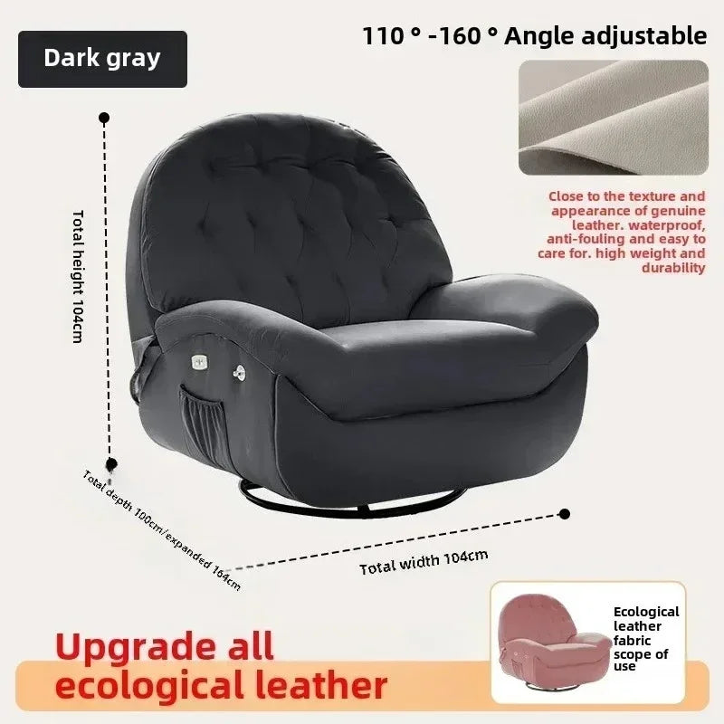 Modern Fabric Living Room Sofas Designer Living Room Furniture Leisure Lazy Sofa Bed Rocking Chair Nordic Home Rotating Recliner