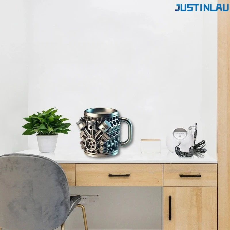 JUSTINLAU 240/350ML 304 Stainless Steel Resin  Coffee Cup Hot Water Mug Tea Cup for Outdoors Eco-Friendly  in Stock Beer Mug