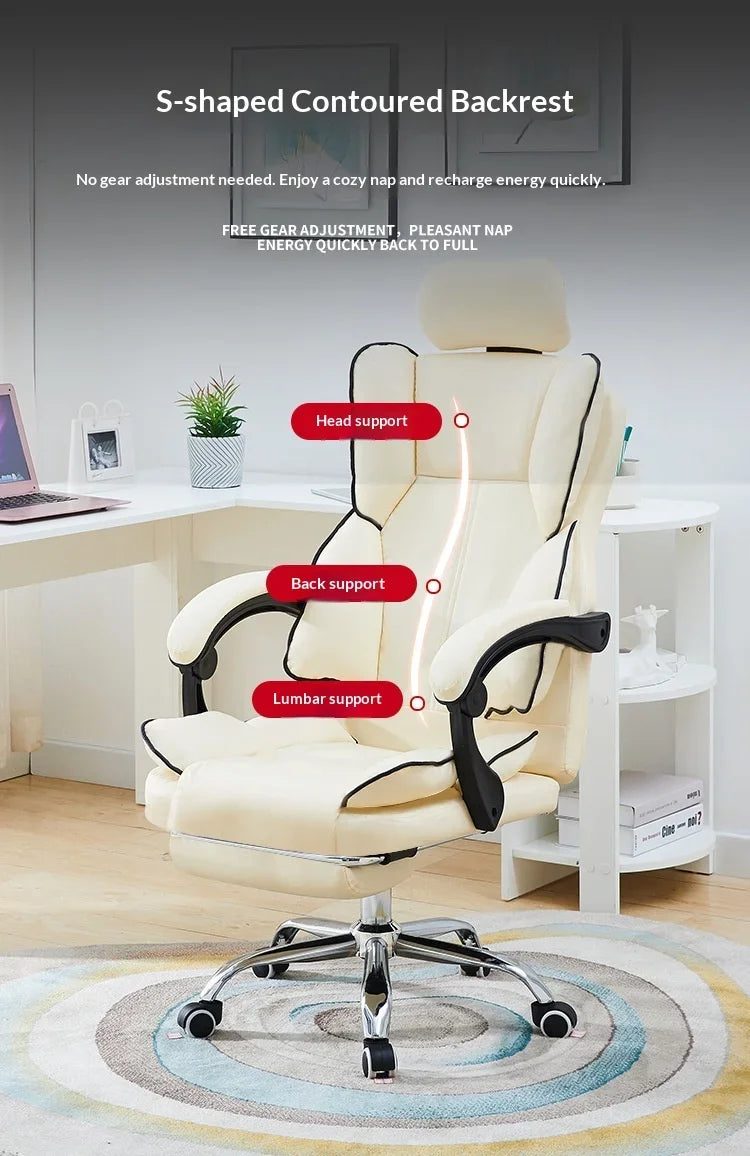Ergonomic Gaming Office Chair Desk Lumbar Support Reclining Adjustable Headrest Breathable Mesh Home Student Dorm Sillas Cadeira