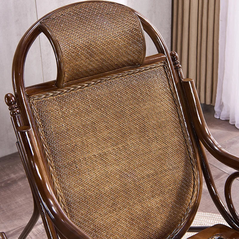 Rattan Chair Elderly Balcony Outdoor Rocking Reclining Adult Home Living Room Leisure Nap Patio Escape